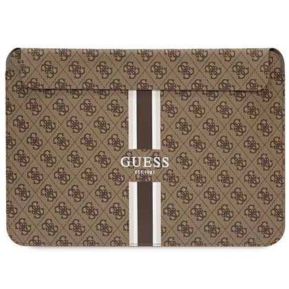 Guess Sleeve GUCS16P4RPSW 16" brązowy/brown 4G Printed Stripes