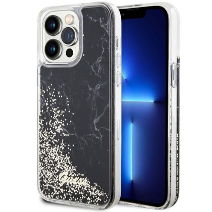 Guess GUHCP14XLCSGSGK iPhone 14 Pro Max6.7" czarny/black hardcase Liquid Glitter Marble