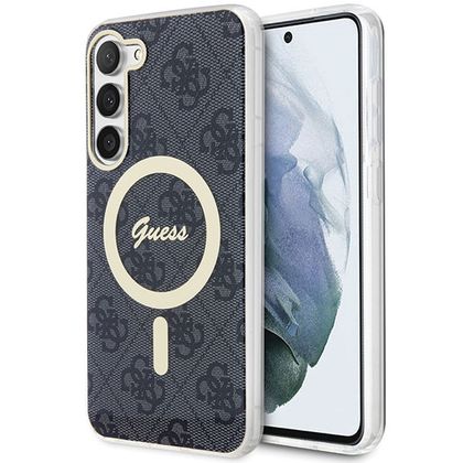 Guess GUHMS23SH4STK S23 S911czarny/black hardcase 4G MagSafe
