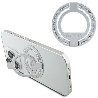 Guess MagSafe Ring stand GUMRSALDGSsrebrny/silver Rhinestone