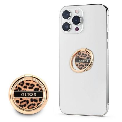 Guess Ring stand GURSHCLEOW brązowy/brown Leopard