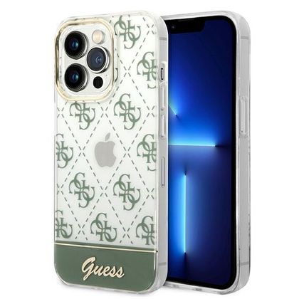 Guess GUHCP14LHG4MHA iPhone 14 Pro6,1" khaki hardcase 4G Pattern Script