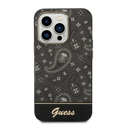 Guess GUHCP14LHGBNHK iPhone 14 Pro 6,1" czarny/black hardcase Bandana Paisley
