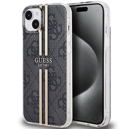 Guess GUHCP15MH4PSEGK iPhone 15 Plus / 14 Plus 6.7" czarny/black hardcase IML 4G Gold Stripe