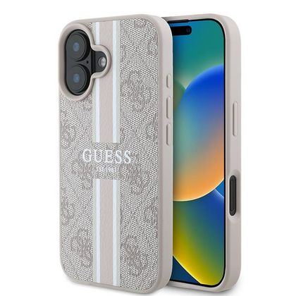 Guess GUHMP16MP4RPSP iPhone 16 Plus 6.7"różowy/pink hardcase 4G Printed Stripes MagSafe