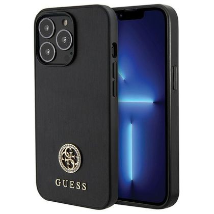 Guess GUHCP13LPS4DGPK iPhone 13 Pro 6.1" czarny/black hardcase Strass Metal Logo
