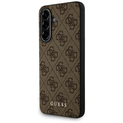 Etui Guess 4G Metal Gold Logo do Samsung Galaxy A36 brązowy
