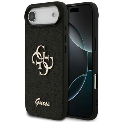 Etui Guess Fixed Glitter Big 4G do iPhone Air czarny
