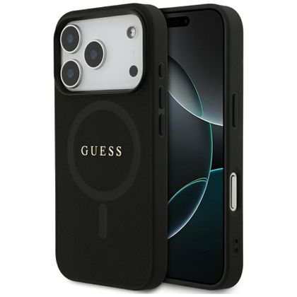 Etui Guess Saffiano Classic Logo MagSafedo iPhone 17 Pro / 18 Pro czarny