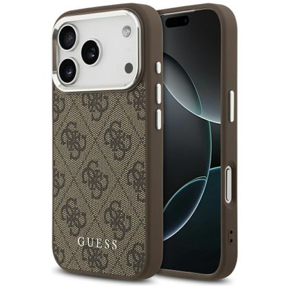 Etui Guess 4G Classic Logo MagSafe do iPhone 17 Pro Max / 18 Pro Max brązowy