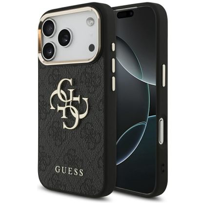 Etui Guess 4G Big 4G Classic Logo do iPhone 17 Pro / 18 Pro czarny złoty