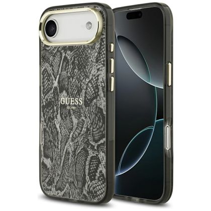 Etui Guess Python Pattern MagSafe do iPhone Air czarny