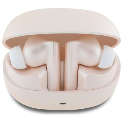 Guess słuchawki Bluetooth GUTWST88MCTGP TWS + stacja dokująca różowy/pink Capsule Printed Logo