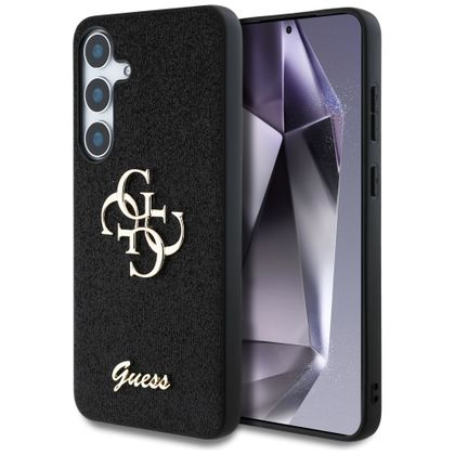 Etui Guess Fixed Glitter Big 4G Metal Logo do Samsung Galaxy S25 czarny