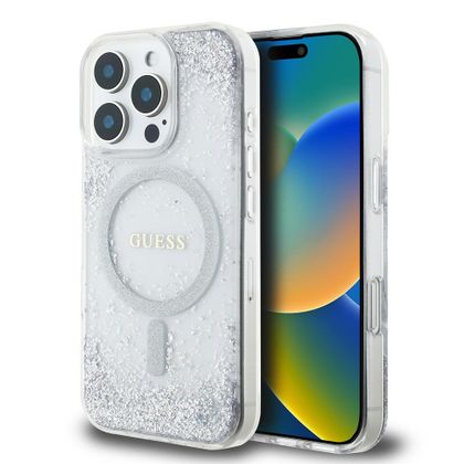 Guess GUHMP16XRGRGES iPhone 16 Pro Max 6.9" srebrny/silver hardcase Resin Gradient Glitter MagSafe