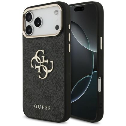 Etui Guess 4G Big 4G Classic Logo do iPhone 18 Pro Max / 17 Pro Max czarny złoty