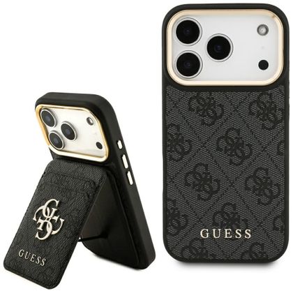Etui Guess 4G z portfelem Magsafe do iPhone 17 Pro / 18 Pro czarny