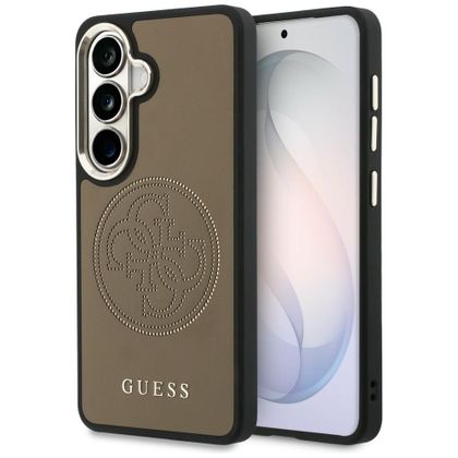 Etui Guess Perforated Logo MagSafe do Samsung Galaxy S26 brązowy