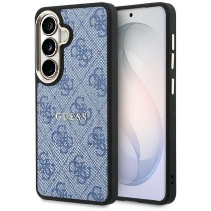 Etui Guess 4G Embossed Ring MagSafe do Samsung Galaxy S26 niebieski