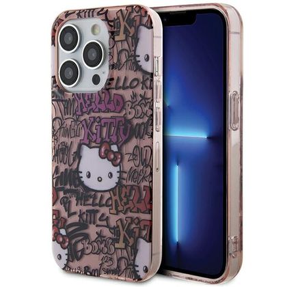 Hello Kitty HKHCP15XHDGPTP iPhone 15 Pro Max 6.7" różowy/pink hardcase IML Tags Graffiti