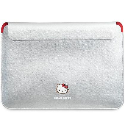 Hello Kitty Sleeve HKCS14PGHDLMS 14"srebrny/silver PU Metal Logo