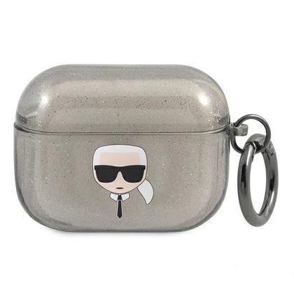 Karl Lagerfeld KLAPUKHGK AirPods Procover czarny/black Glitter Karl`s Head