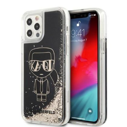 Karl Lagerfeld KLHCP12MLGGKBK iPhone 12/12 Pro 6,1" czarny/black hardcase Liquid Glitter Gatsby