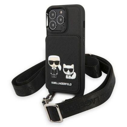 Karl Lagerfeld KLHCP13LSAKCHSK iPhone 13Pro / 13 6,1" hardcase Saffiano Karl & Choupette Embossed