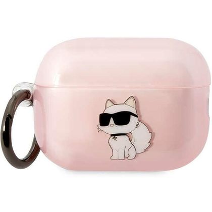 Karl Lagerfeld KLAP2HNCHTCP Airpods Pro2 (2022/2023) cover różowy/pink Ikonik Choupette