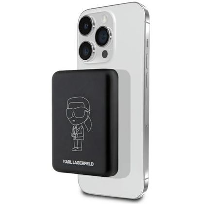 Karl Lagerfeld Powerbank indukcyjnyKLPBMKIOTTGK 5W 3000mAh czarny/black Ikonik MagSafe