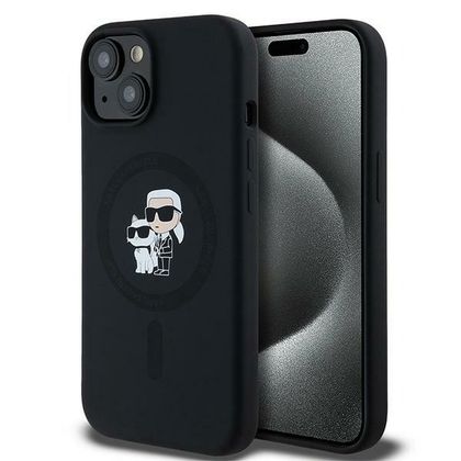 Karl Lagerfeld KLHMP15MSCMKCRHK iPhone 15 Plus / 14 Plus 6.7" czarny/black hardcase Silicone Karl & Choupette MagSafe