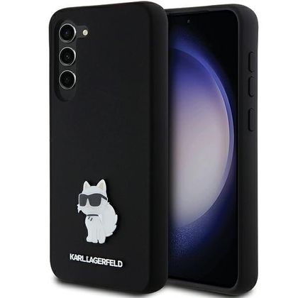Karl Lagerfeld KLHCS24MSMHCNPK S24+ S926 czarny/black hardcase Silicone Choupette Metal Pin