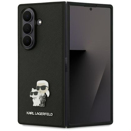 Etui Karl Lagerfeld Saffiano Karl&Choupette Pin do Samsung Galaxy Z Fold7 czarny