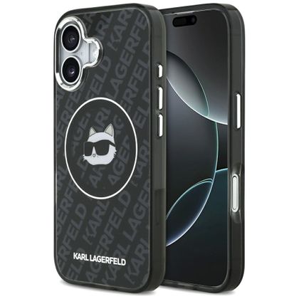Etui Karl Lagerfeld IML Choupette Head Logo MagSafe do iPhone 17 czarny