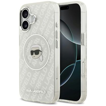 Etui Karl Lagerfeld IML Karl Head Logo MagSafe do iPhone 17 szary