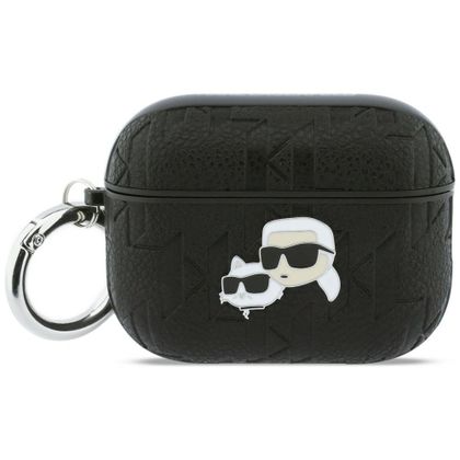 Etui Karl Lagerfeld Monogram Karl & Choupette Head do AirPods Pro 3 czarny