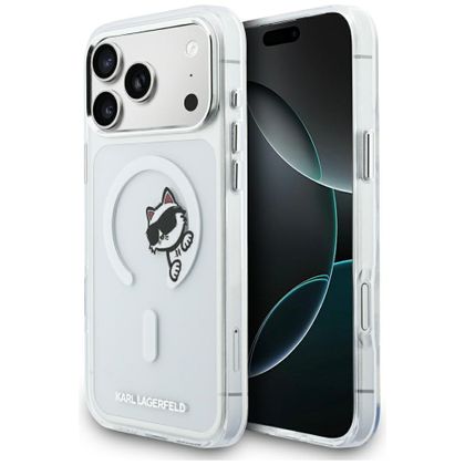 Etui Karl Lagerfeld IML Peekaboo MagSafe do iPhone 17 Pro Max / 18 Pro Max transparent