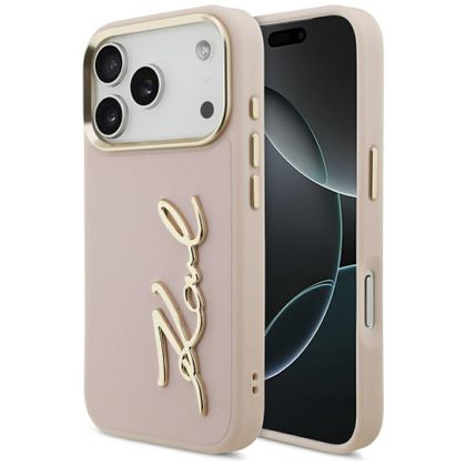 Etui Karl Lagerfeld Karl Script Logo do iPhone 17 Pro / 18 Pro różowy