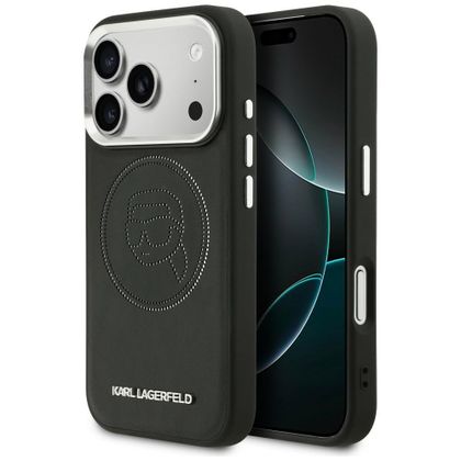 Etui Karl Lagerfeld K Head Point Logo MagSafe do iPhone 17 Pro / 18 Pro czarny