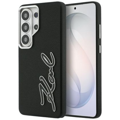 Etui Karl Lagerfeld Grained Signature Metal Resin Logo do Samsung Galaxy S26 Ultra czarny