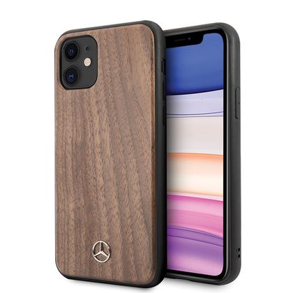 Mercedes MEHCN61VWOLB iPhone 11 6,1"/ Xr hard case brązowy/brown Wood Line Walnut