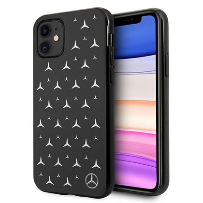 Mercedes MEHCN61ESPBK iPhone 11 / Xr6,1" czarny/black hardcase Silver Stars Pattern
