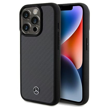 Mercedes MEHCP15LRCABK iPhone 15 Pro 6.1" czarny/black hardcase Carbon Fiber Dynamic