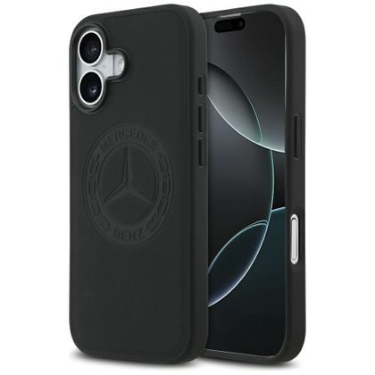 Etui Mercedes Leather Vintage LogoMagSafe do iPhone 17 czarny