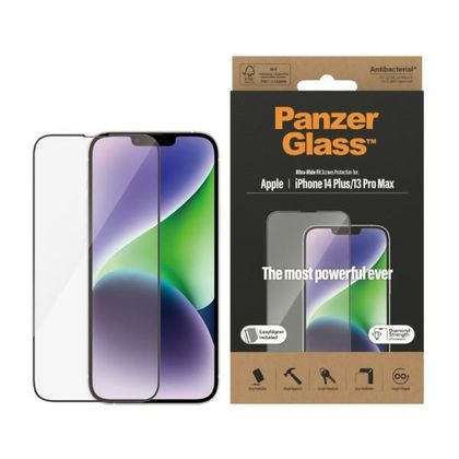 PanzerGlass Ultra-Wide Fit iPhone 14Plus / 13 Pro Max 6,7" Screen Protection Antibacterial Easy Aligner Included 2785