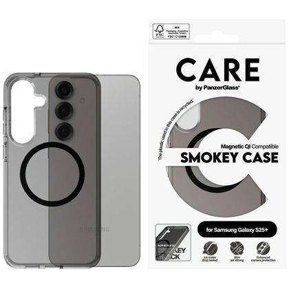 Etui CARE by PanzerGlass Flagship Urban Combat Black QI do Samsung Galaxy S25+ dymny