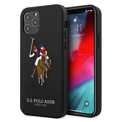 US Polo USHCP12MPUGFLBK iPhone 12/12 Pro6,1" czarny/black Polo Embroidery Collection