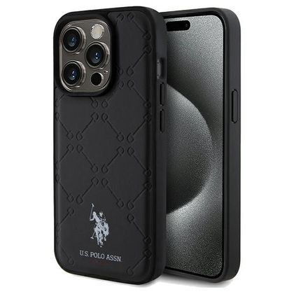 US Polo USHCP15LPYOK iPhone 15 Pro 6.1"czarny/black Yoke Pattern