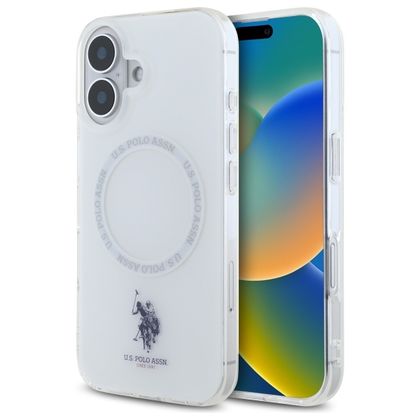 US Polo USHMP16SHOCLDPW iPhone 166.1" biały/white IML Ring MagSafe