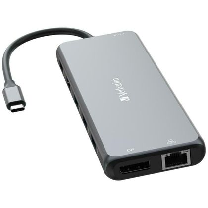 Verbatim Adapter Hub USB-C - 2xHDMI/DP/ Eternet/6xUSB-A/Jack 3.5mm/2xUSB-C aluminiowy/aluminum 32153